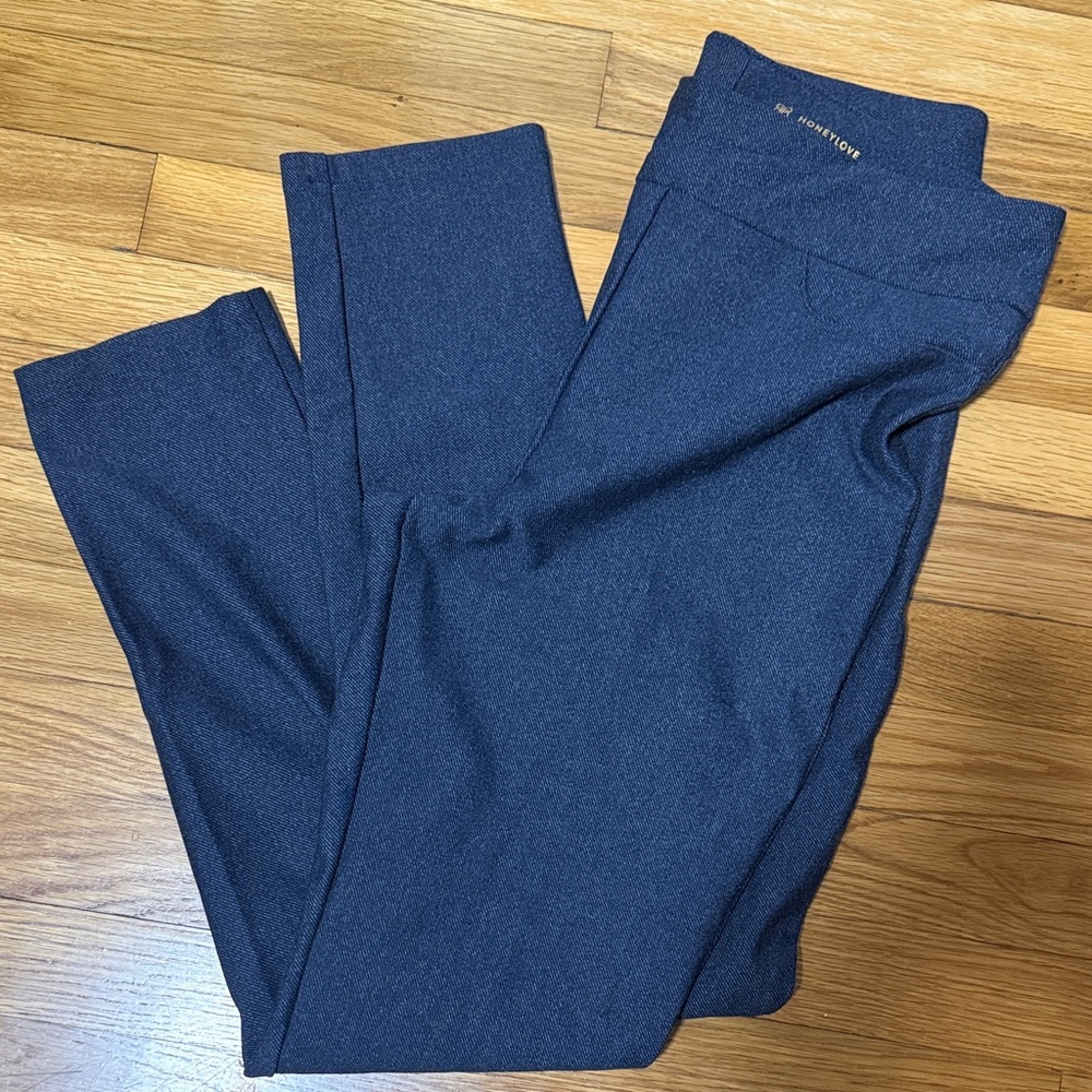 Honey love Dark Navy Textured Leggings